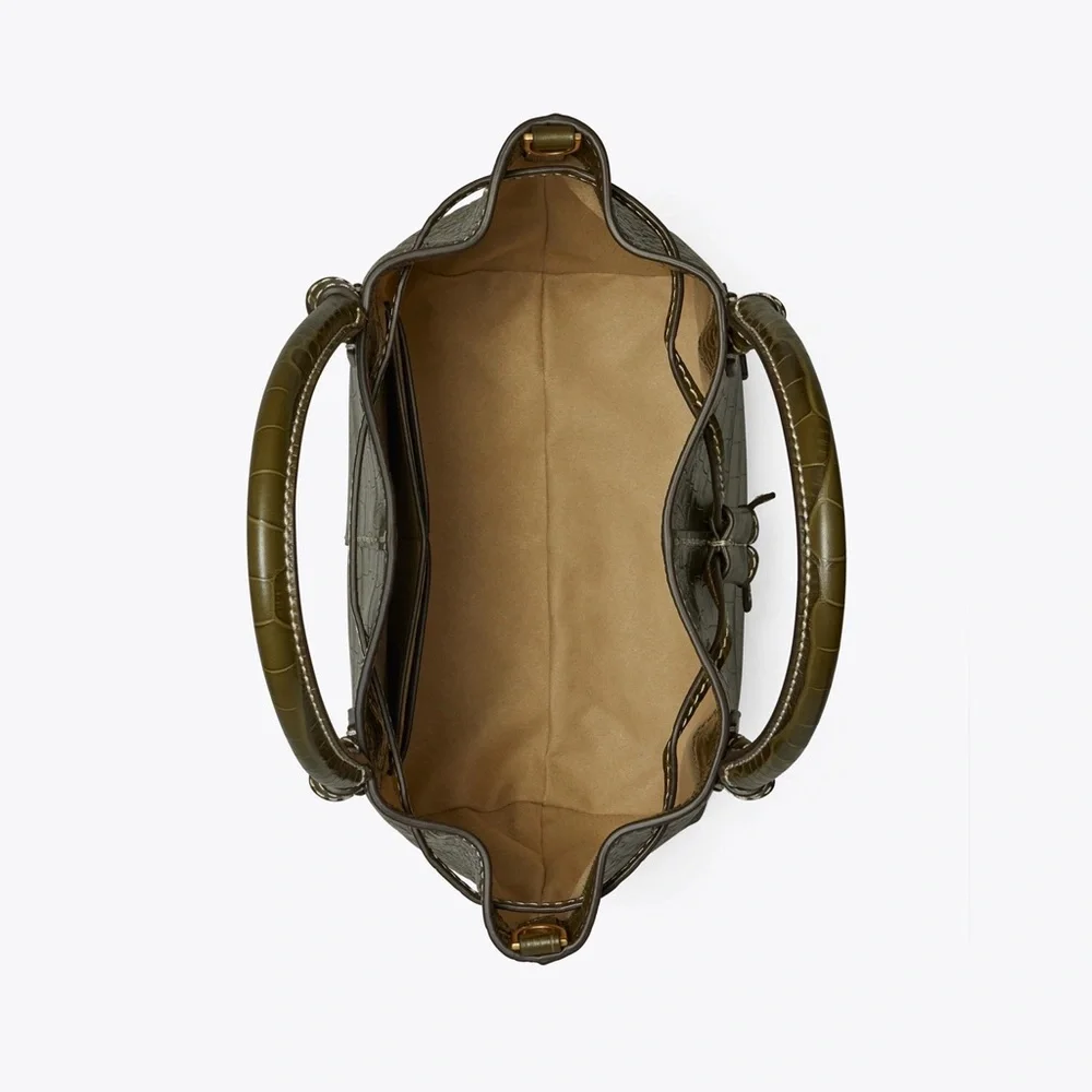 Tory Burch MCGRAW EMBOSSED SMALL DRAWSTRING SATCHEL
New Olive - Picture 4 of 10